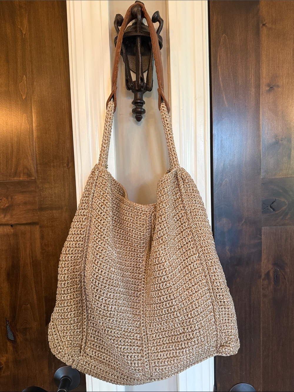 The SAK Woven Tote Bag in Light Tan